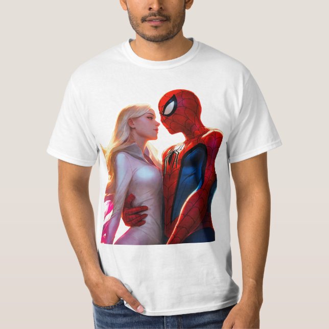 Spider-Man och Spider Gwen T Shirt (Framsida)