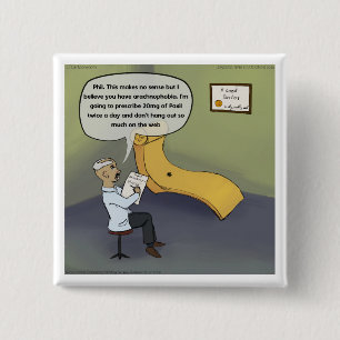 Spider med araknofobi i terapifunny knapp