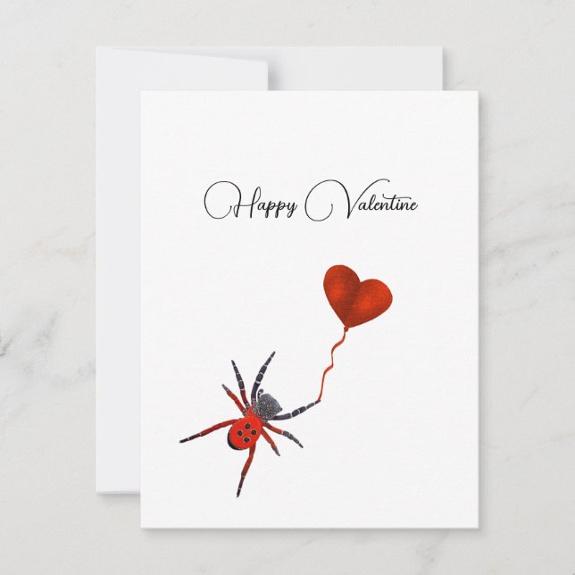 Spider med ballong julkort (Framsida)