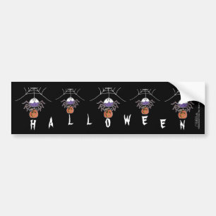 Spider med Jack-O-Lantern Bildekal