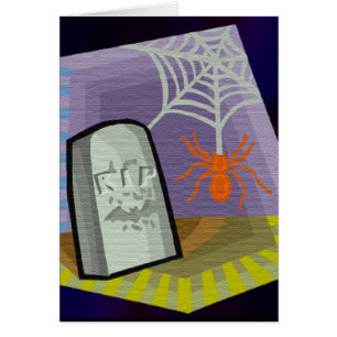 Spider med Webben- och RIP-markör Hälsningskort