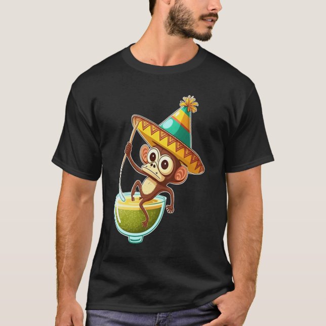 Spider Monkey Animal Spider Monkey Flytande på A T Shirt (Framsida)