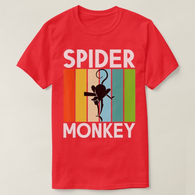 Spider Monkey Monkey Älskare T Shirt (Design framsida)