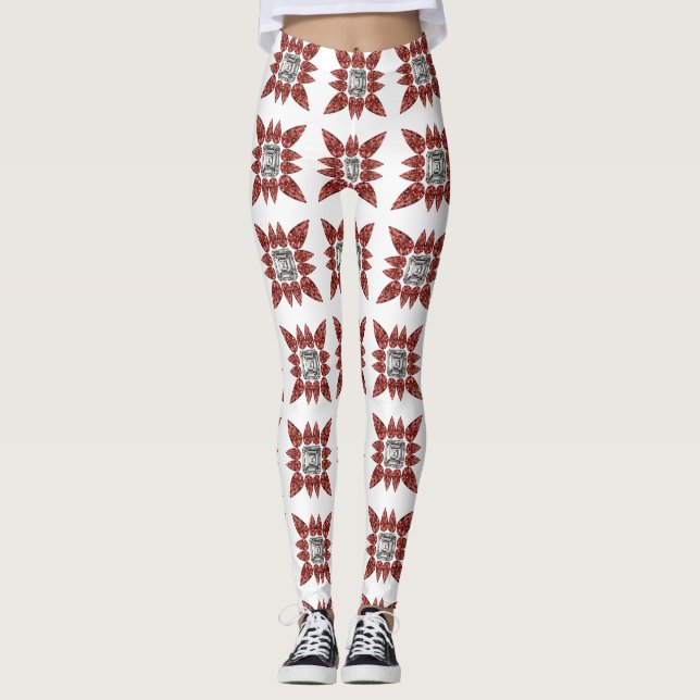 Spider Mönster Leggings (Framsida)