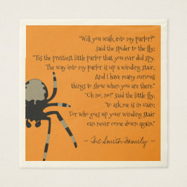 Spider och Fly-Dikt Pappersservett