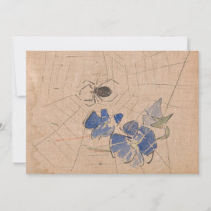 Spider och Webben med Blåa blommor Joseph Crawha