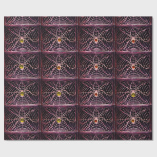 SPIDER OCH WEBBEN MED GEMSTONES Halloween Presentpapper