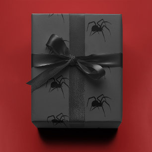 Spider på Grått Presentpapper