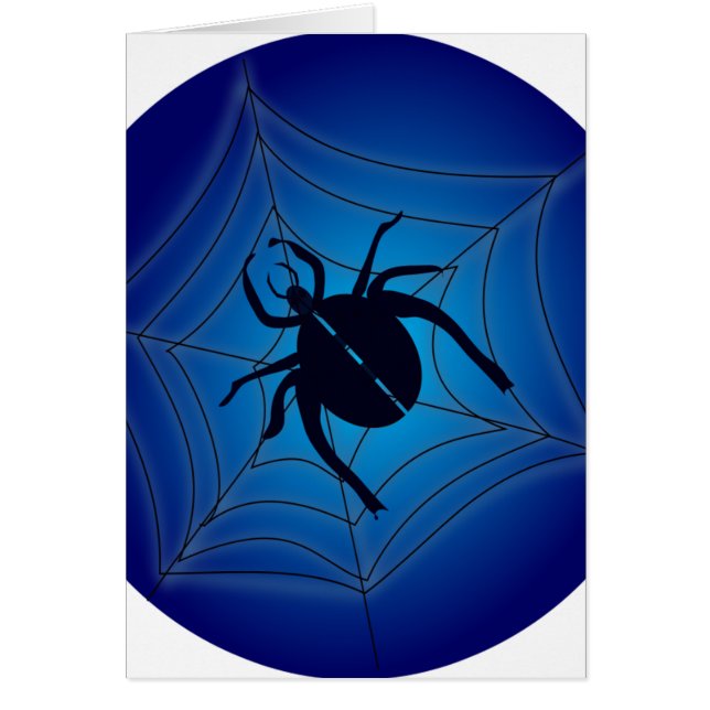 Spider på webben hälsningskort (Framsidan)