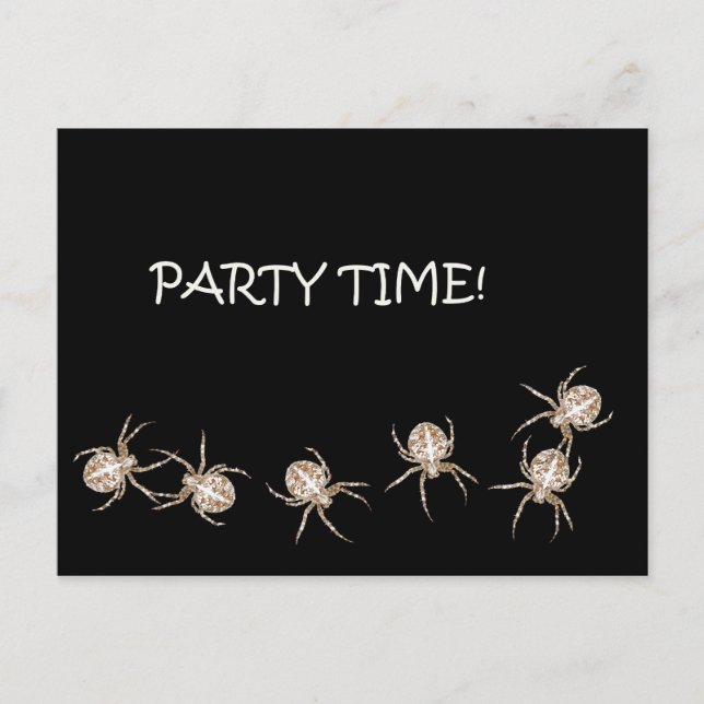 Spider Party-vykort Inbjudan Vykort (Framsida)