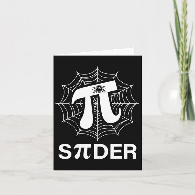 Spider Pi Spider Science Math Teacher Funny Spider Kort (Framsida)