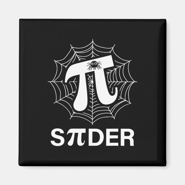 Spider Pi Spider Science Math Teacher Funny Spider Magnet (Framsidan)