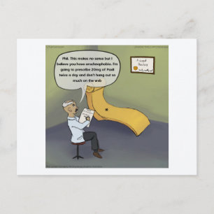 Spider Psychiatic Patient Funny Tecknad Vykort