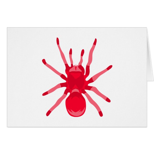 Spider (röd) hälsningskort (Framsidan Horizontal)