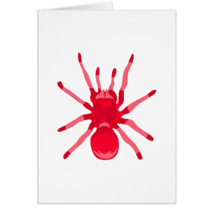 Spider (röd) hälsningskort