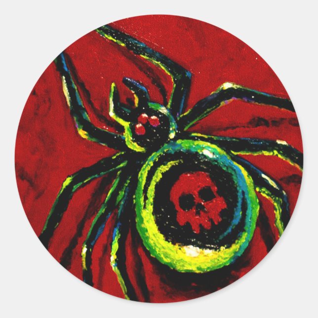 Spider Runt Klistermärke (Framsida)