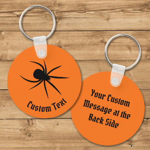 Spider Silhouette Keychain Nyckelring