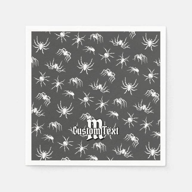 Spider Silhouettes Mönster Napkins Pappersservett (Framsidan)