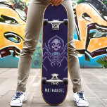 Spider Skull Personlig Namn Mini Skateboard Bräda 18,5 Cm<br><div class="desc">Spindelskateboard Personlig Namn</div>