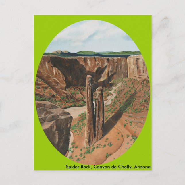 Spider Sten, Canyon de Chelly, Arizona Vykort (Framsida)