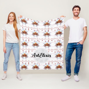 Spider Tarantula Cute Kawaii Mönster Fleecefilt