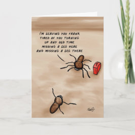 Spider Tecknad - jag lämnar dig Frank! Kort