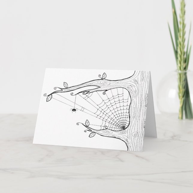 Spider Träd Card Kort (Framsida)