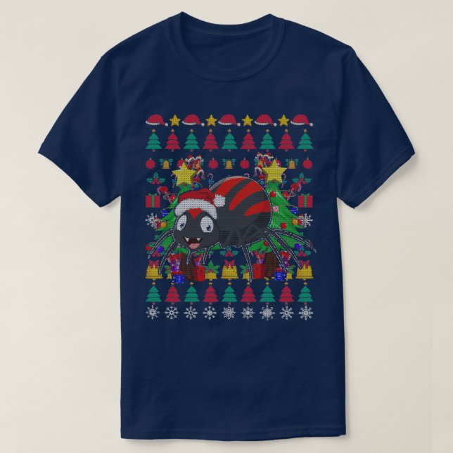 Spider Ugly jul Julafton T Shirt (Design framsida)