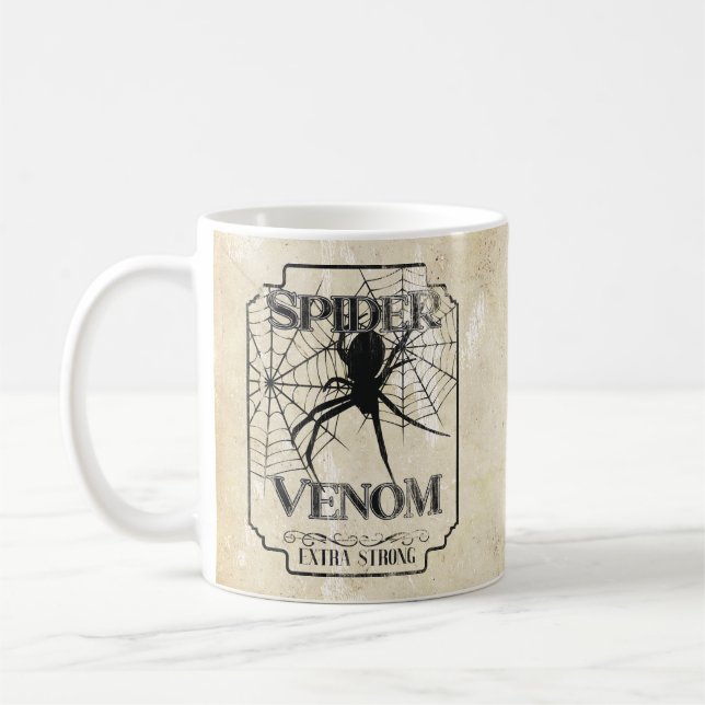 Spider Venom - Mörk Gothic Humor Kaffemugg (Vänster)
