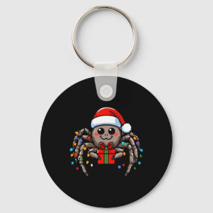Spider Wearing Santa Hat jul Julafton Pajamas Nyckelring