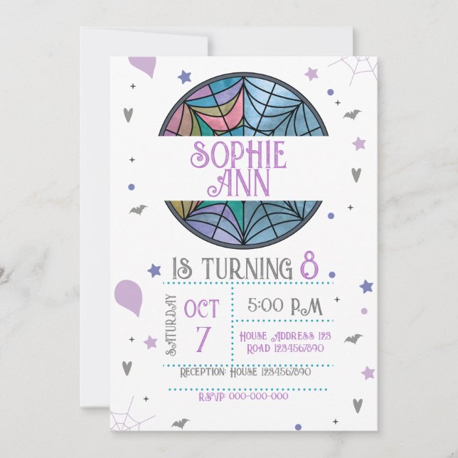 Spider Web Invitation Inbjudningar (Framsida)