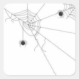 spider web net fyrkantigt klistermärke