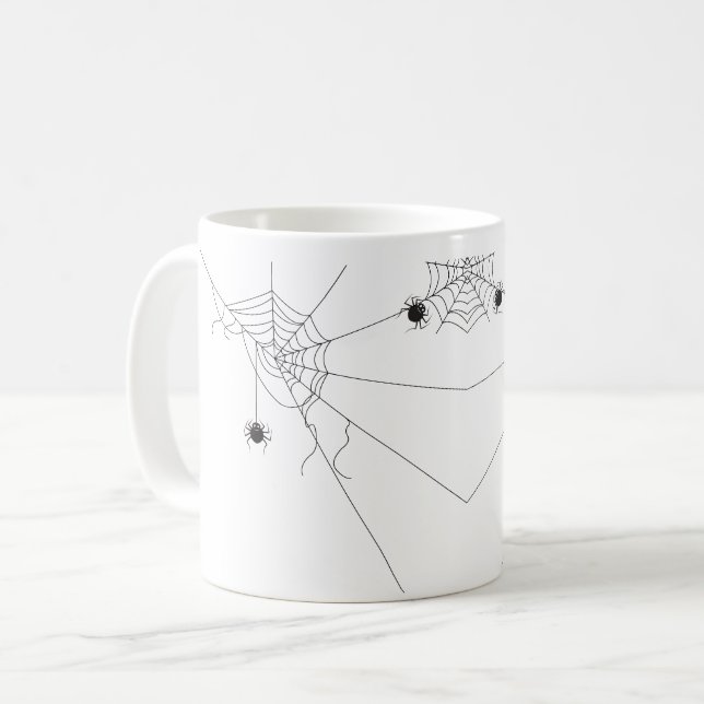 spider web net kaffemugg (Framsida vänster)