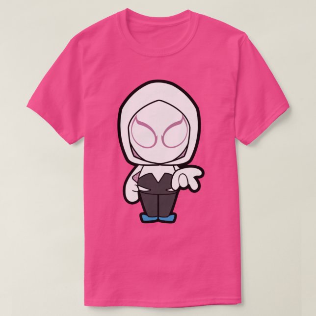 Spider Woman Gwen Stacy Chibi T Shirt (Design framsida)