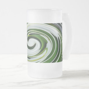 SpiderLily Twist Frosted Glass Beer Mugg