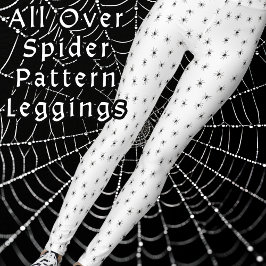 Spiders all över Halloween Costume Leggings