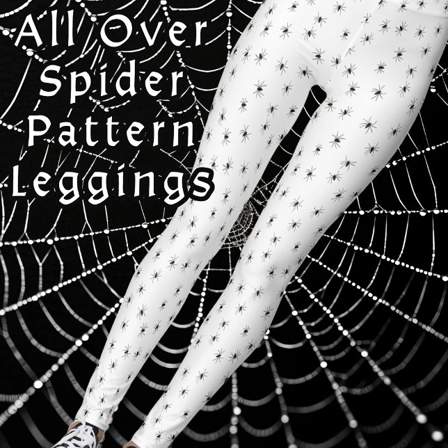 Spiders all över Halloween Costume Leggings (Skapare uppladdad)