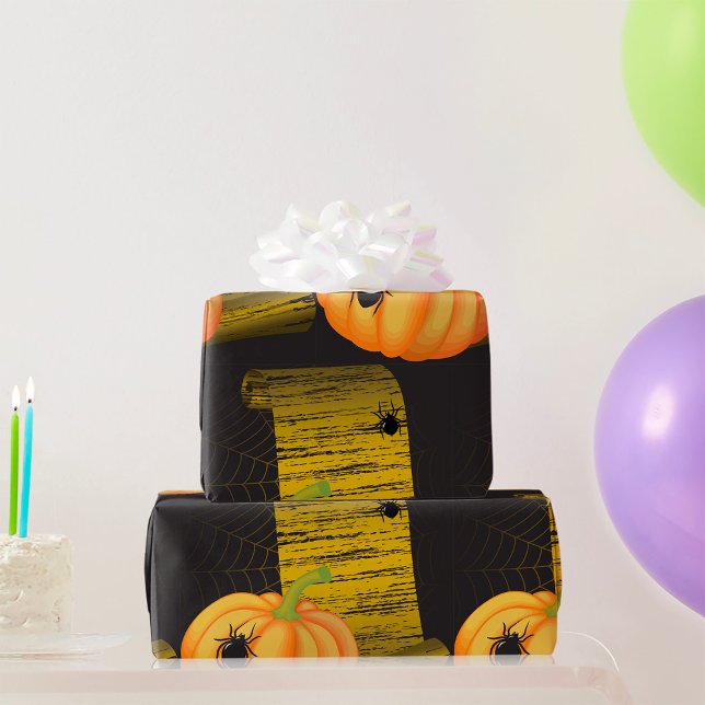 Spiders and Pumpkin Presentpapper (Skapare uppladdad)