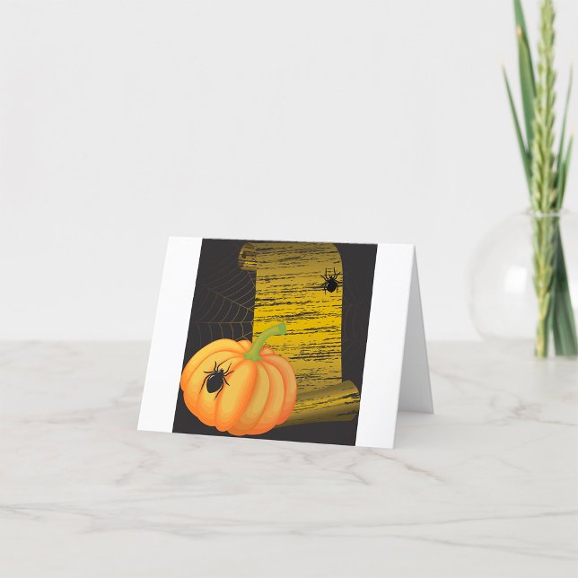 Spiders and Pumpkin Tack Kort (Skapare uppladdad)