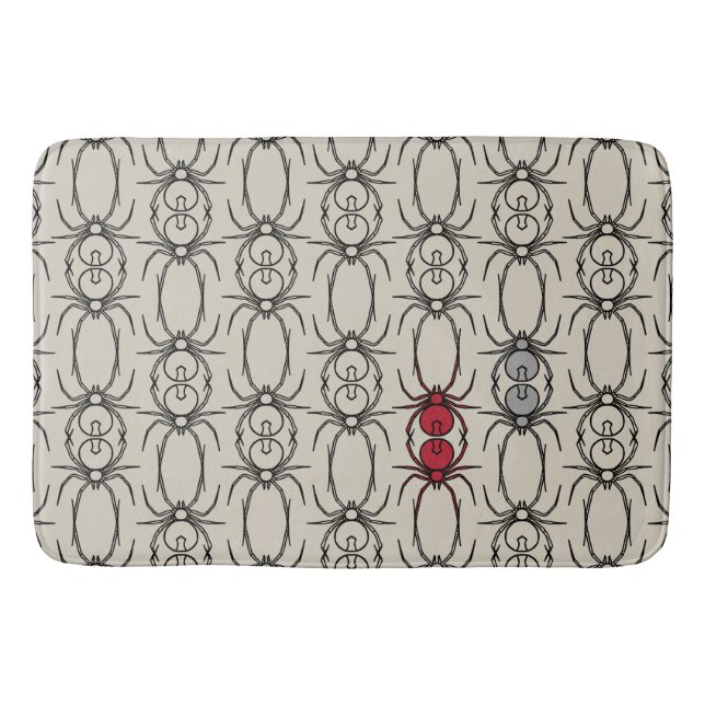 Spiders - Bone White och Fladdermus Black Badrumsmatta (Framsidan)