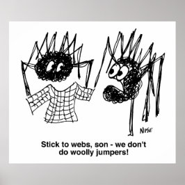 Spiders Diskuserar Wooly-Jumper Poster