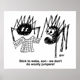 Spiders Diskuserar Wooly-Jumper Poster