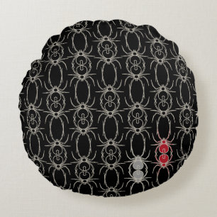 Spiders - Fladdermus Black and Bone White Rund Kudde