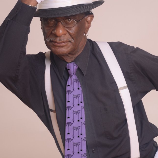 Spiders och Spindelnät Halloween Lila Slips (Skapare uppladdad)