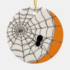 Spiders och Webben Halloween Ceramic Ornament