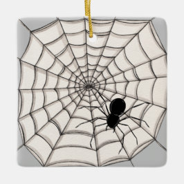 Spiders och Webben Halloween Ceramic Ornament