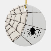 Spiders och Webben Halloween Ceramic Ornament