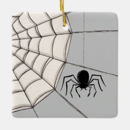 Spiders och Webben Halloween Ceramic Ornament