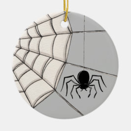Spiders och Webben Halloween Ceramic Ornament