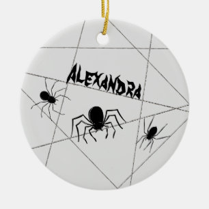 Spiders och Webben Halloween Ceramic Ornament